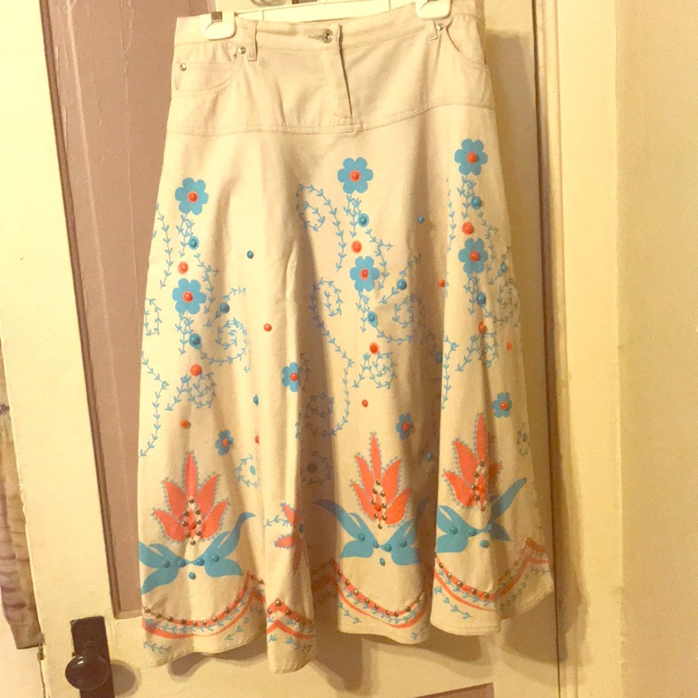 Diane Gilman, beaded skirt